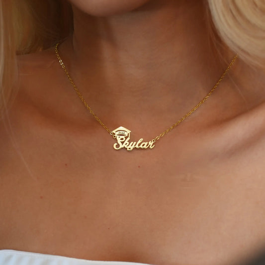 Personalized Graduation Cap Necklace